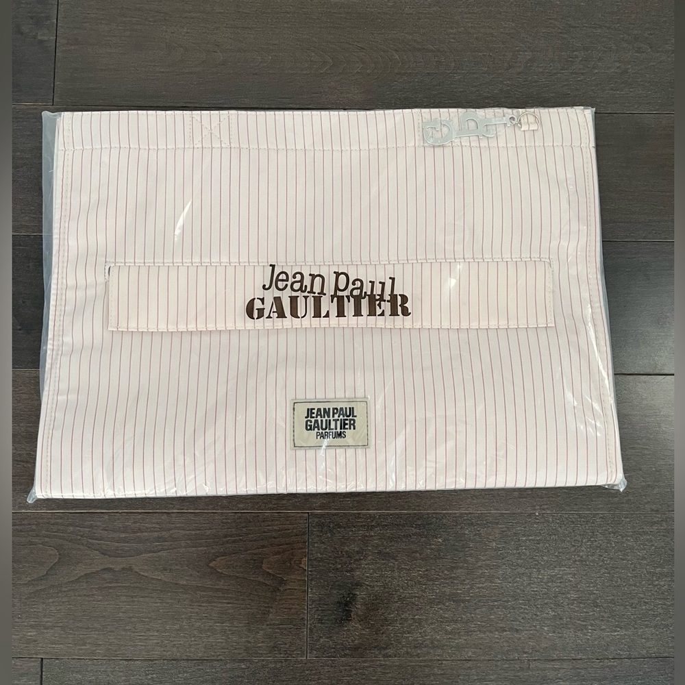 Jean Paul Gaultier Striped Beige Tote BRAND NEW NEVER USED